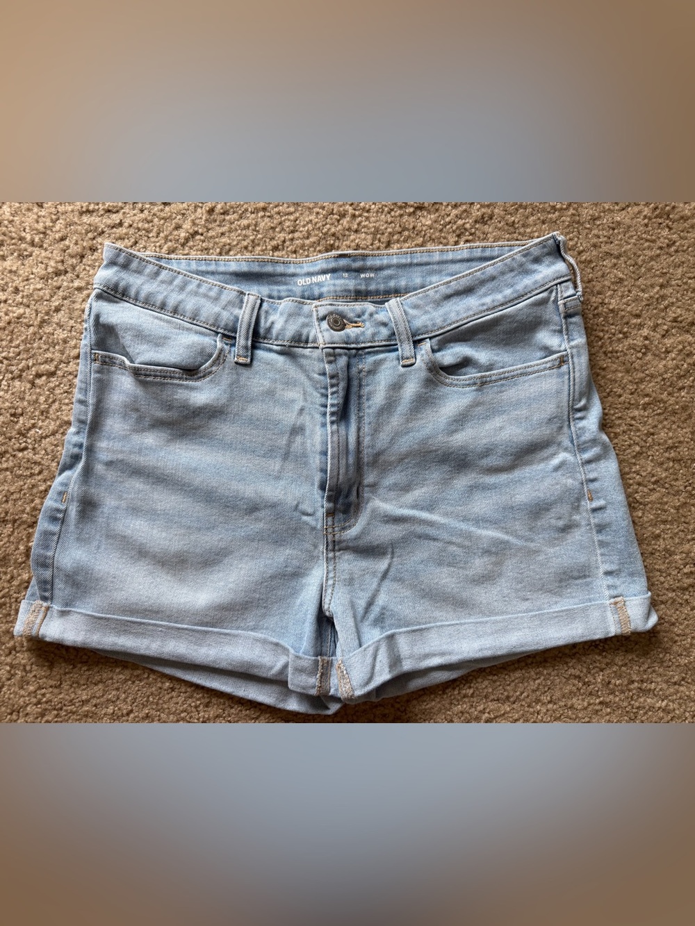 Old Navy Light Wash High-Rise Wow Denim Shorts